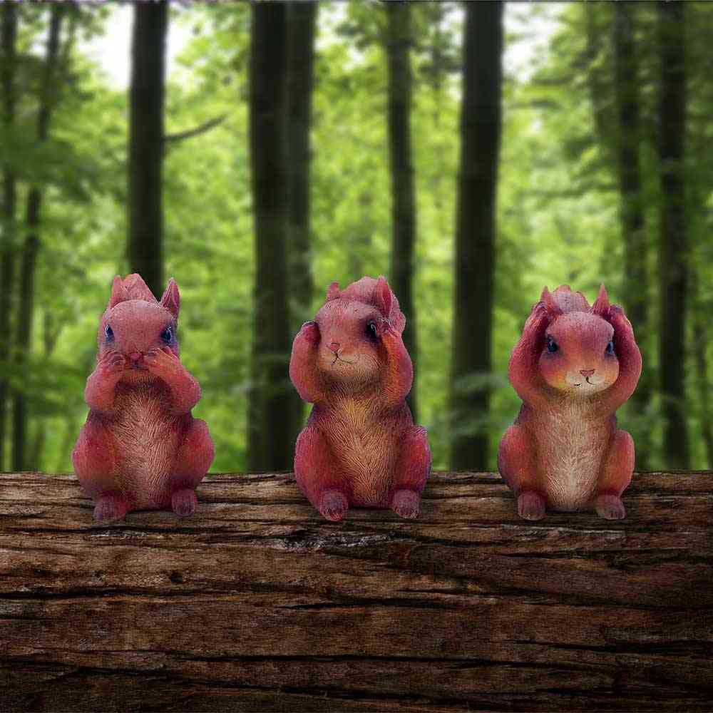 Nemesis Now - Three Wise Squirrels 9cm Beeldjes/figuren - Multicolours